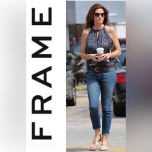 - Frame jeans Le Carçon Crop by Anthropologie - $220